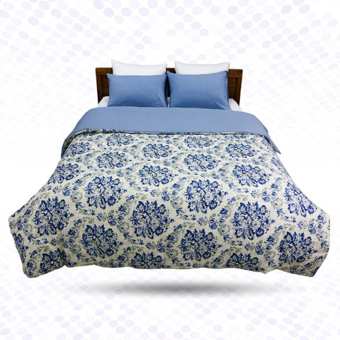 Housse de Couette Double Face 'Uranus'  -Doux & Antiallergique - + Taie d'oreiller Offert