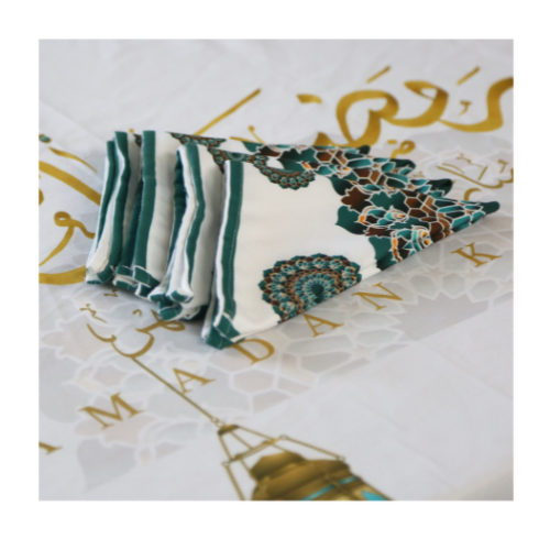 🌿 Nappe de Table "Harmonie du Ramadan" - Nappe Élégante pour une Table Festive 🌿.