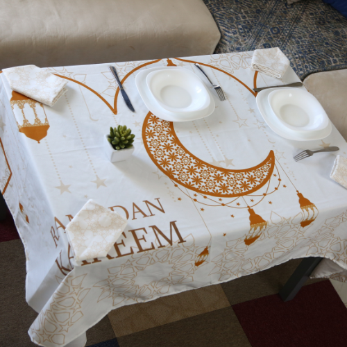 🌙 "Éclat du Ramadan" - Nappe Élégante pour une Table Festive 🌙