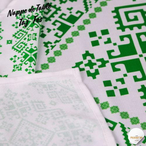 Nappe "Taj Fès" de la Collection "Touches de Fès Luxueuses" - Vert