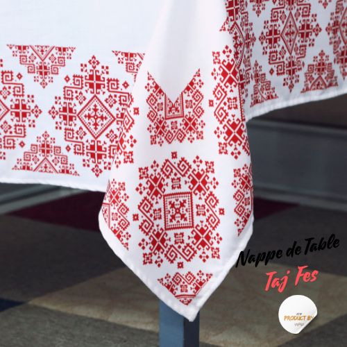 Nappe "Taj Fès" de la Collection "Touches de Fès Luxueuses" - Rouge