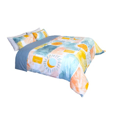 Housse de Couette Double Face "Fusion Créative"  -Doux & Antiallergique - + Taie d'oreiller Offert